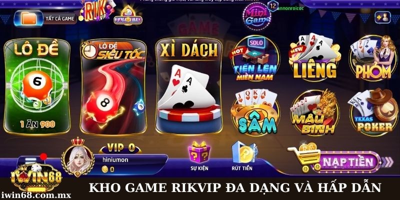 Game Rikvip - Địa chỉ giải trí chất lượng toàn diện 2025 3 Tận hưởng cuộc vui với kho game Rikvip đầy hấp dẫn